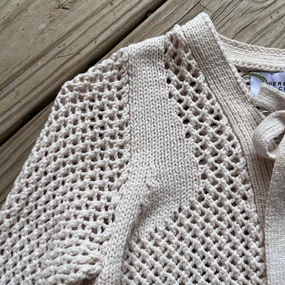 Derek Lam 10 Crosby Women's Open Knit Lace Up Sweater Size XS - Picture 8 of 12